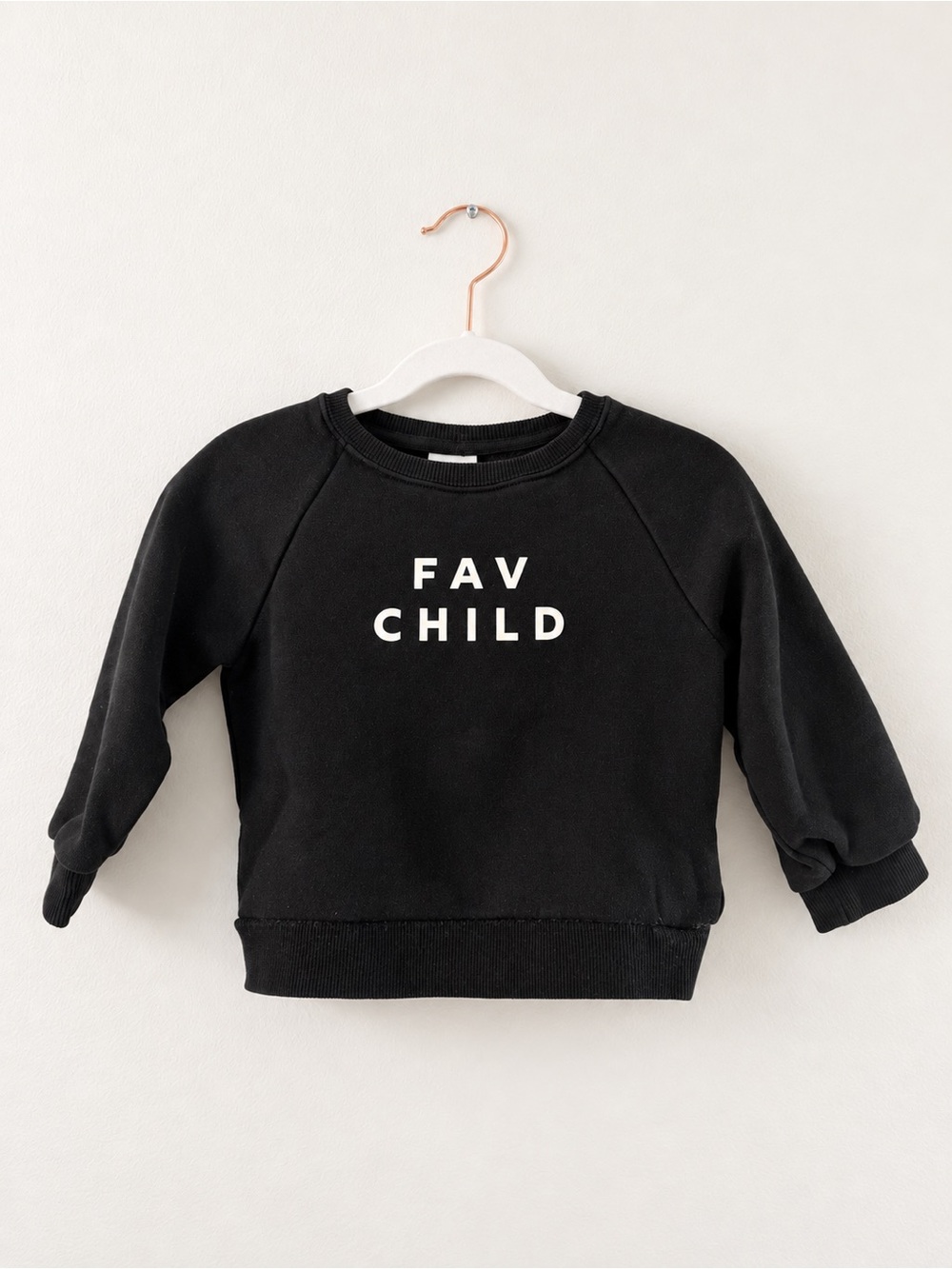 Cuddle Club “Fav Child” Black Sweatshirt Toddler Size 2T